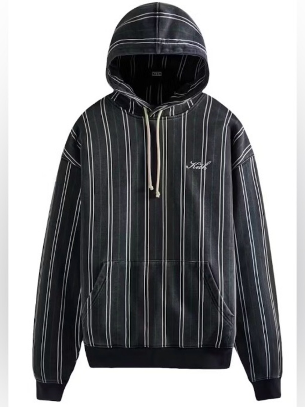 Kith Pinstripe Williams III Hoodie - Nocturnal - XXL